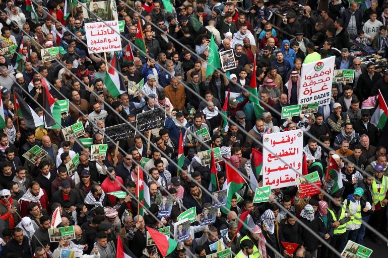الأردن.. احتجاجات في عمّان ضد العدوان الإسرائيلي وحملة التجويع في غزة