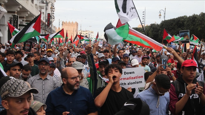 الهيئة المغربية لنصرة القضية الفلسطينية تنظم 106 مظاهرة تضامنية في 52 مدينة دعماً لغزة