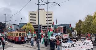 مظاهرات في نيوزيلندا تدين العدوان الإسرائيلي وتطالب بوقف الإبادة الجماعية في غزة